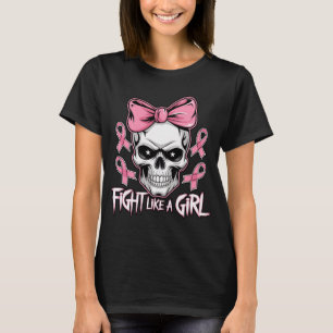 Camiseta Pelea como una niña con cáncer de mama Conciencia 