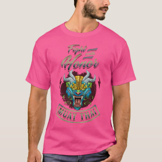 Camiseta Pelea Con Honor Muay Creatura De León Tailandés