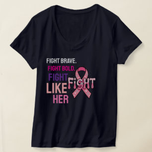 Camiseta Pelea con valentía. Lucha en negrita. Pelea Como E
