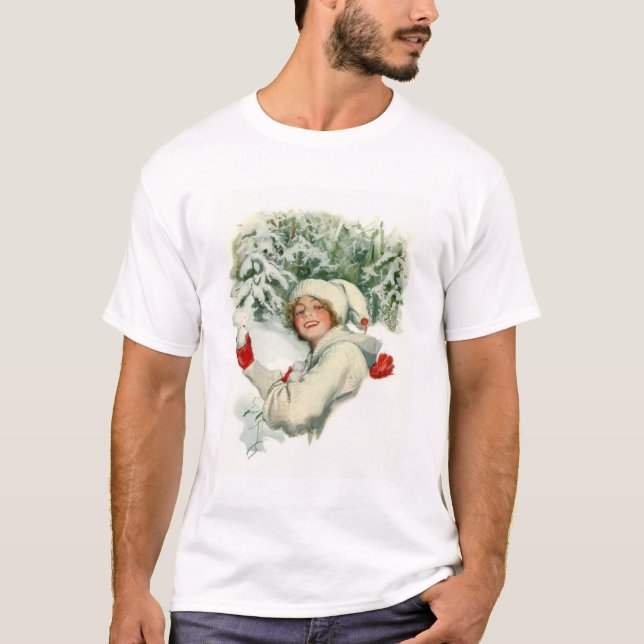Camiseta Pelea de bola de nieve (por Harrison Fisher) (Anverso)