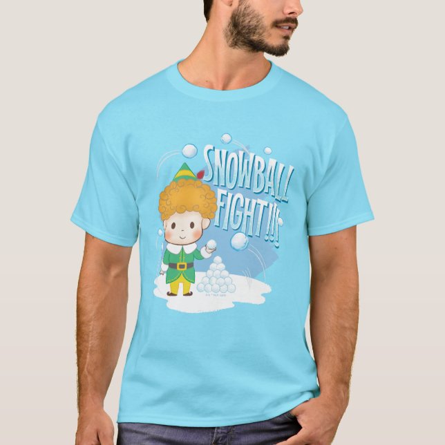 Camiseta ¡Pelea de bolas de nieve de Buddy el Elfo! (Anverso)