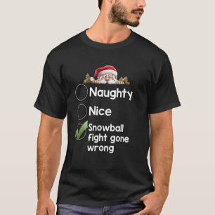 Camiseta Pelea de bolas de nieve que salió mal Navidad trav