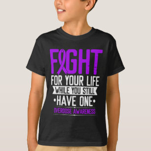 Camiseta Pelea De Cinta Púrpura Por Su Vida Sobredosis Awar