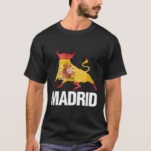 Camiseta Pelea de toros con bandera de España en Madrid
