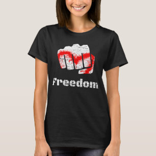 Camiseta Pelea Por La Libertad Sangre A Mano En El Puño Lib
