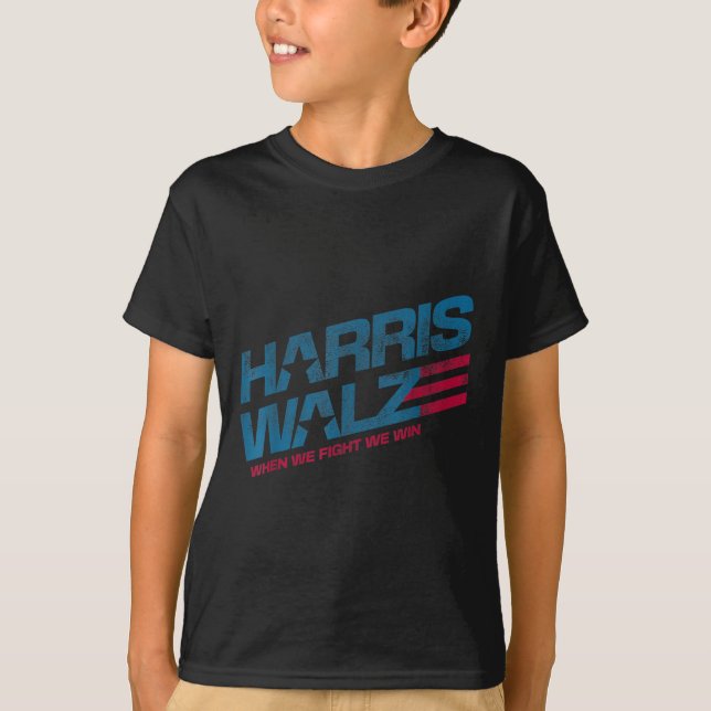 Camiseta Peleamos Ganamos Gato Lady Boho Kamala Harris (Anverso)