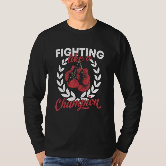 Camiseta Peleando Como Un Club Deportivo De Boxeo Campeón (Anverso)