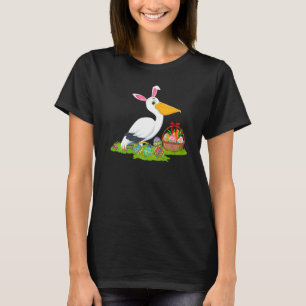 Camiseta Pelican Bird Easter Egg Hunting Bunny Pelican East