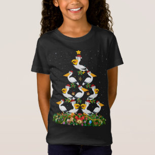 Camiseta Pelican Bird Xmas Tree Gift Santa Hat Pelican Chri