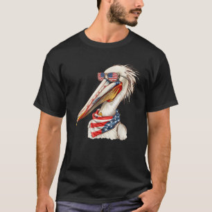 Camiseta Pelican con bandera de los Estados Unidos Gafas de