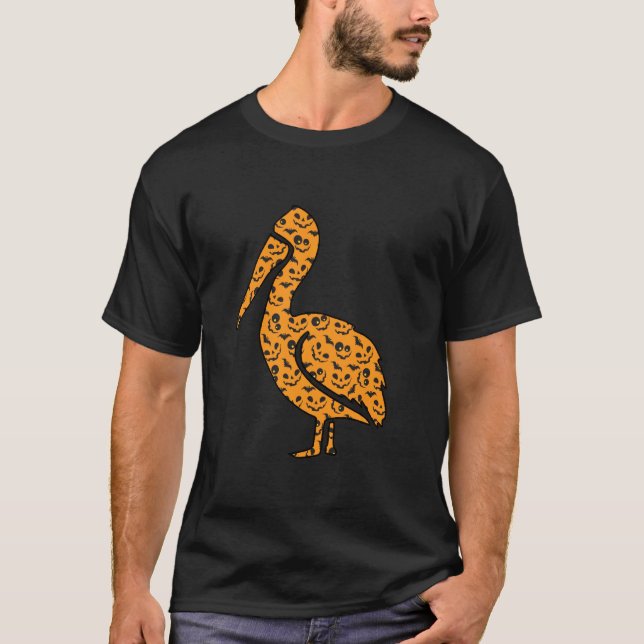 Camiseta Pelican Easy Halloween Outfit Bird Heron Lazy Cost (Anverso)