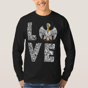 Camiseta Pelican Love Chick Hatch Tropical Bird Leop Animal
