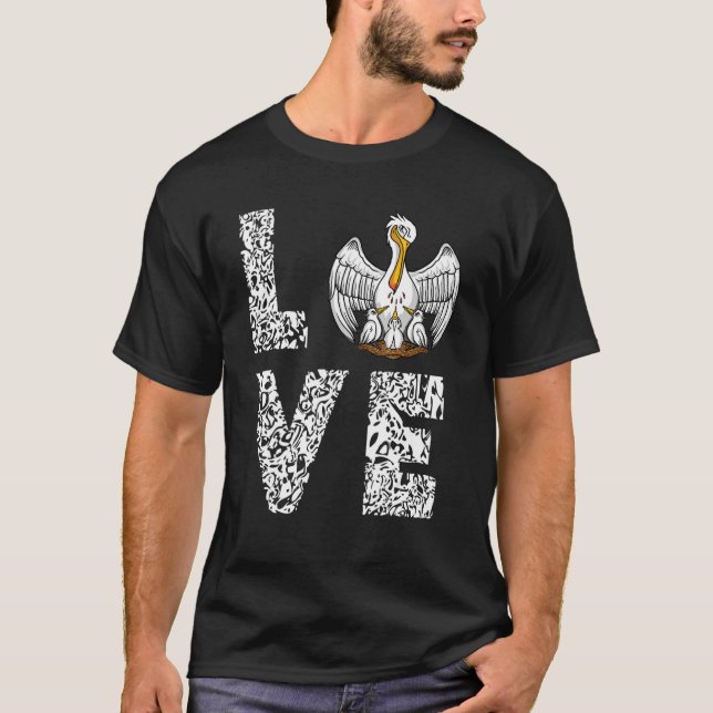 Camiseta Pelican Love Chick Hatch Tropical Bird Leop Animal (Anverso)