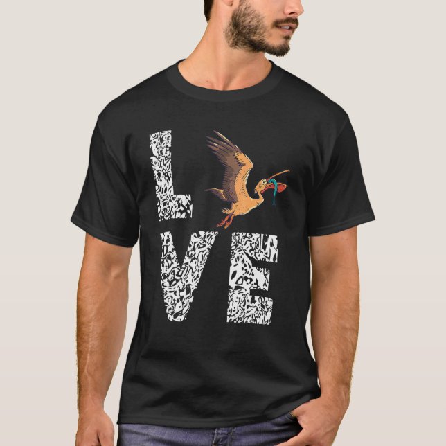 Camiseta Pelican Love Leopard Pelican Bird Animal Tropical (Anverso)
