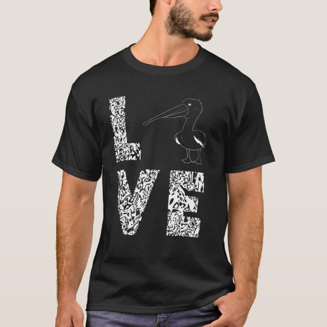 Camiseta Pelican Love Leopard Tropical Bird Animal Pelican (Anverso)