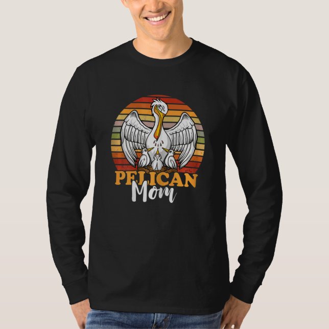 Camiseta Pelican Mom Vintage Retro Sunset Tropical B (Anverso)