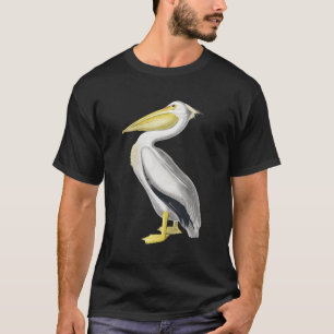 Camiseta Pelican T-Shirt Vintage Bird Gráfica Tee White Pel