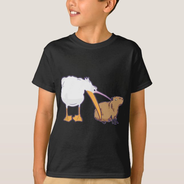 Camiseta Pelican trata de comer capibara gracioso kawaii me (Anverso)