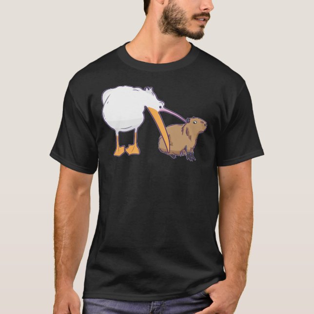 Camiseta Pelican trata de comer el capibara graciosa y dulc (Anverso)