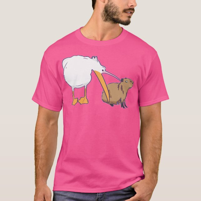 Camiseta Pelican Trata De Comer Un Meme Gracioso De Capybar (Anverso)