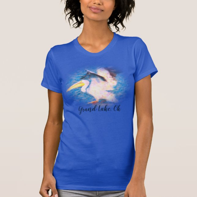 Camiseta pelícano acuarela 19 (Anverso)