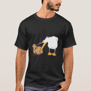 Camiseta Pelícano Intenta Comer Capibara Divertido Cute Kaw