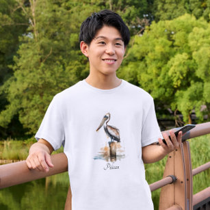 Camiseta pelícano parado en un personalizable acuático de p