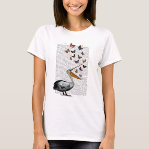 Camiseta Pelícano y mariposas