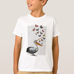 Camiseta Pelícano y mariposas