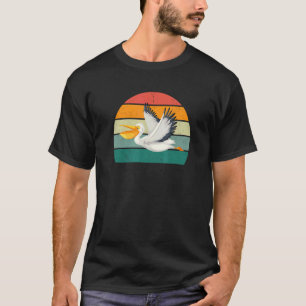 Camiseta Pelícanos Pico Grande Pelícano Pico Pescado Vuela 
