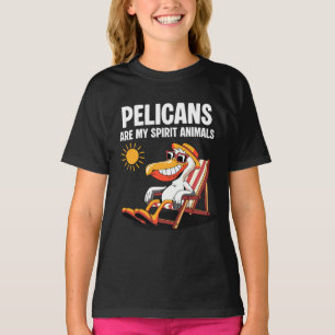 Camiseta Pelícanos Son Mis Animales Espíritu Divertido Peli