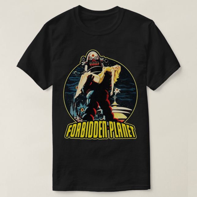 Camiseta Película clásica de planetas prohibida (Diseño del anverso)