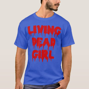 Camiseta Película de Halloween de sangre Zombie Chica viva 
