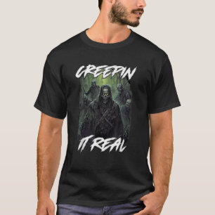 Camiseta Película de horror retro Halloween Zombies Creepin