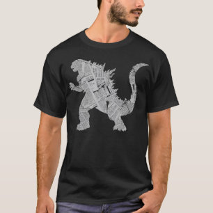 Camiseta Película de horror vintage TRex Dinosaur 80 japoné