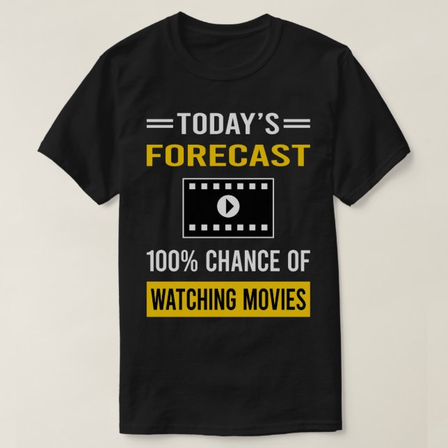 Camiseta Película de hoy sobre previsión (Diseño del anverso)