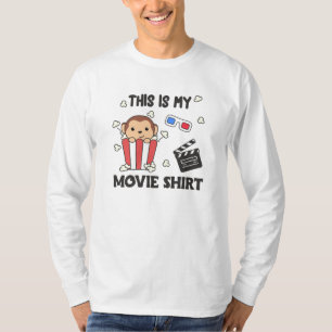 Camiseta Película de Mono Popcorn Noche Películas de monos 