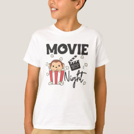 Camiseta Película de Mono Popcorn Noche Películas de monos