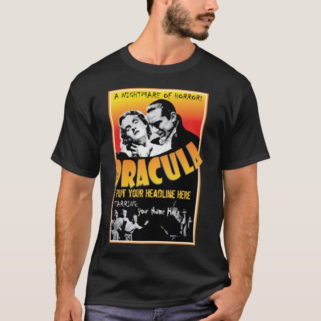 Camiseta Película de terror de la obra clásica de Drácula (Anverso)