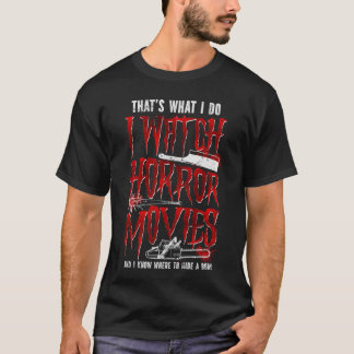 Camiseta Película de terror espantosa Cadena Sierra Cuchill