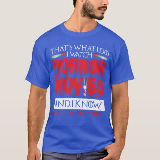 Camiseta Película de terror espeluznante que veo películas