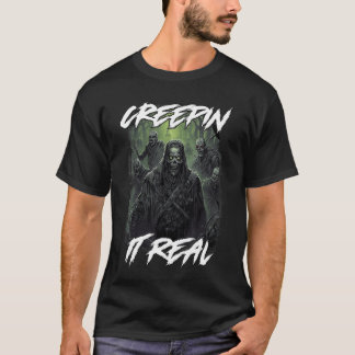Camiseta Película de terror retro de Halloween Zombies Cree