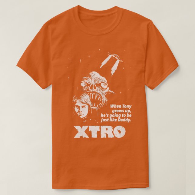 Camiseta Película de terror XTRO Retro 80 (Diseño del anverso)