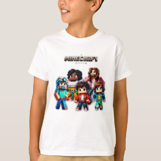 Camiseta Película Minecraft, Todos los personajes, Steve, G