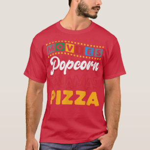 Camiseta Película Pizza Viendo El Popcorn Atractivo 