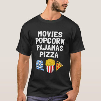 Camiseta Películas Adictas a las Palomitas de Maíz Pijamas