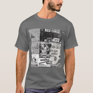 Camiseta Películas antiguas Montaje Blanco y Negro 7 divert
