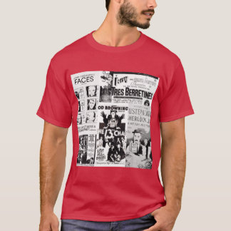 Camiseta Películas Antiguas Montaje Blanco y Negro 8 amigos