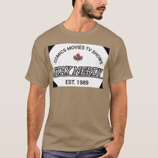 Camiseta Películas de cómicsV Shows Mantén Nerdy Est 1989 v