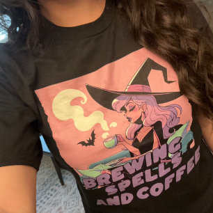 Camiseta Películas de elaboración y Gótico de café pastel B